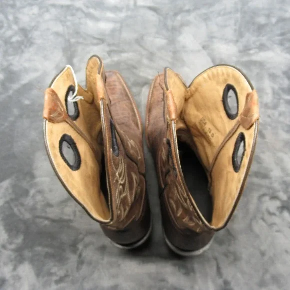 Cody James Western Boots Mens 13 D Brown Leather Square Toe Exotic Faux Elephant - Picture 15 of 16